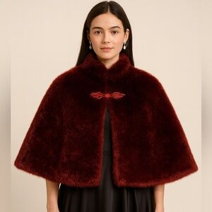 Terry Lewis Classic‎ Luxuries Deep Red Capelet Small